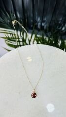 Mineli Ay Yıldız Kolye