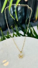 Kelebek Kolye Singapur Zincirli