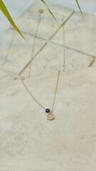 TAŞLI KALPLİ KOLYE