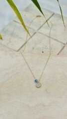 YUVARLAK TAŞLI NAZAR BONCUKLU KOLYE