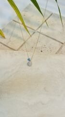 YUVARLAK TAŞLI NAZAR BONCUKLU KOLYE